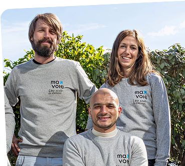 Trois membres de l'équipe MaVoie